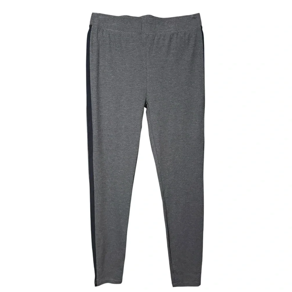 The White Company Side Stripe Lounge Leggings Size Medium Charcoal Black NWT - Picture 2 of 7